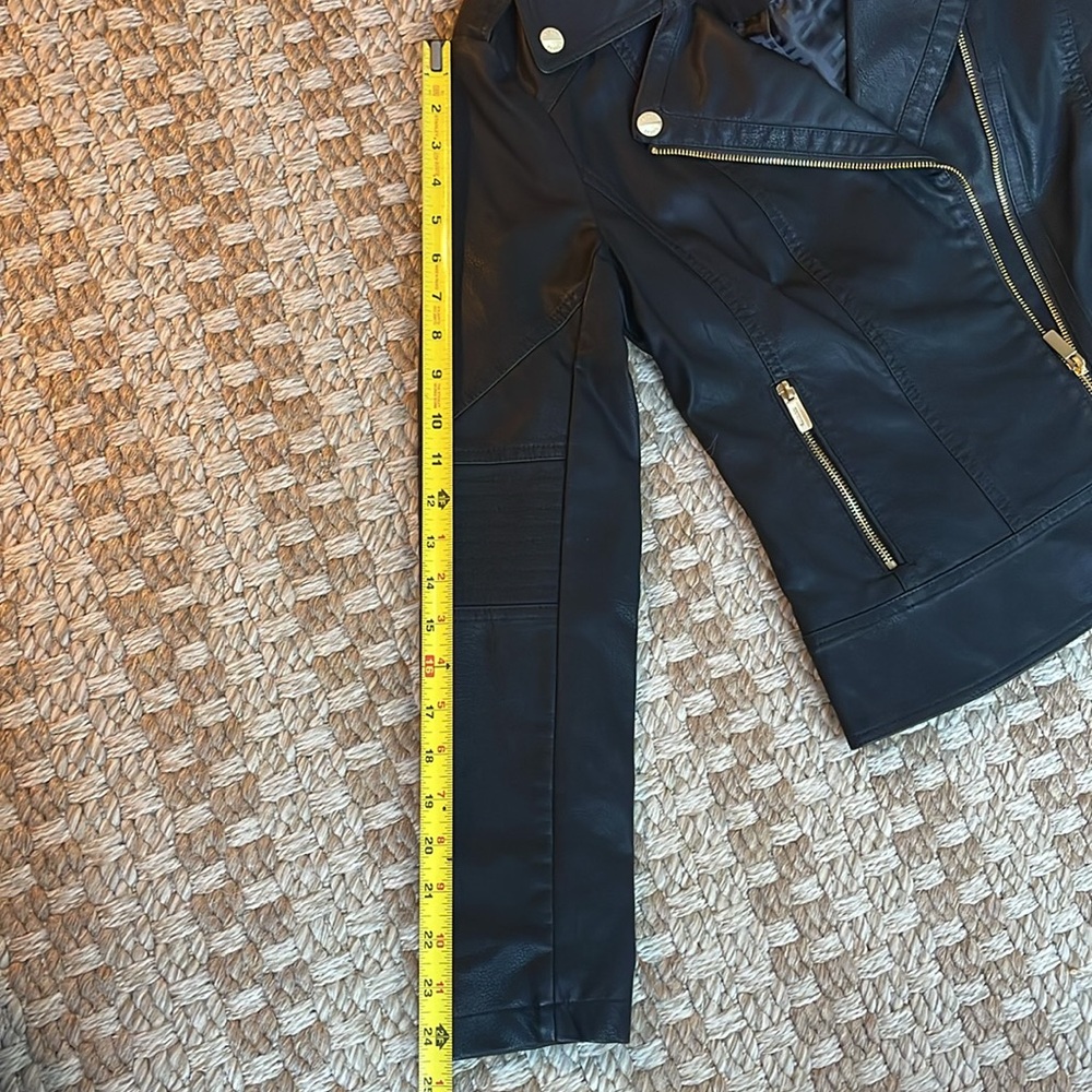 Guess Faux Leather Asymmetrical Moto Jacket, Small - Picture 12 of 13